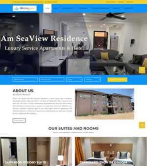 Web Development for AM SeaView Residence, Liberia