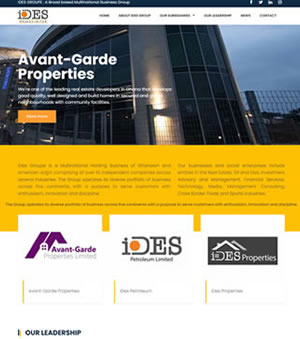 website development for iDes Groupe